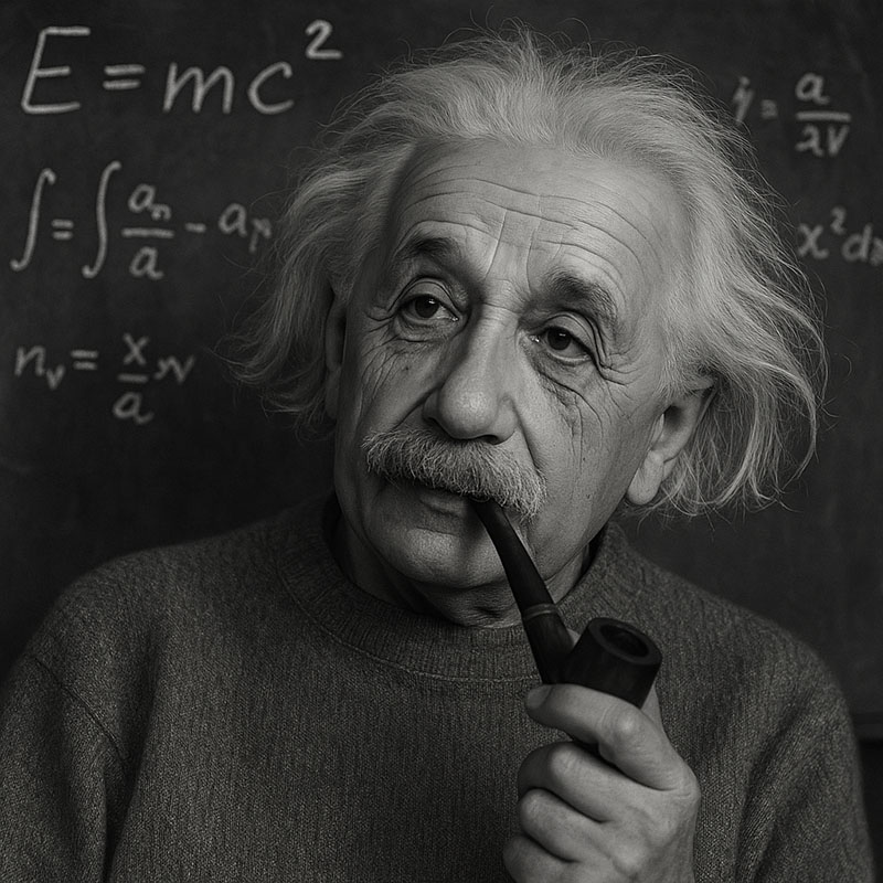 Einstein-smoking-the-pipe